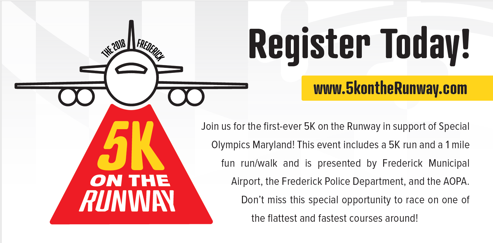 Frederick 5K on the Runway