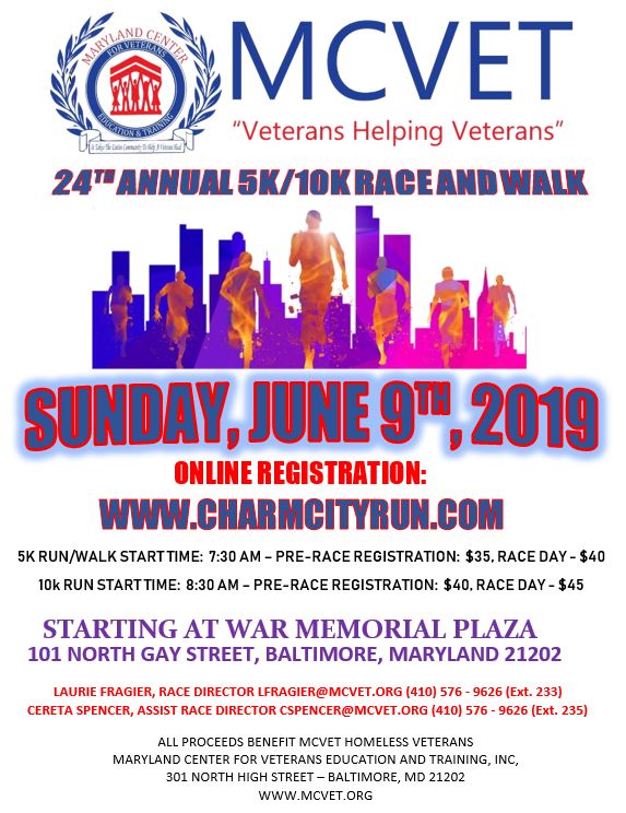 24th Annual 5k/10k Race & Walk Benefiting Homeless Veterans