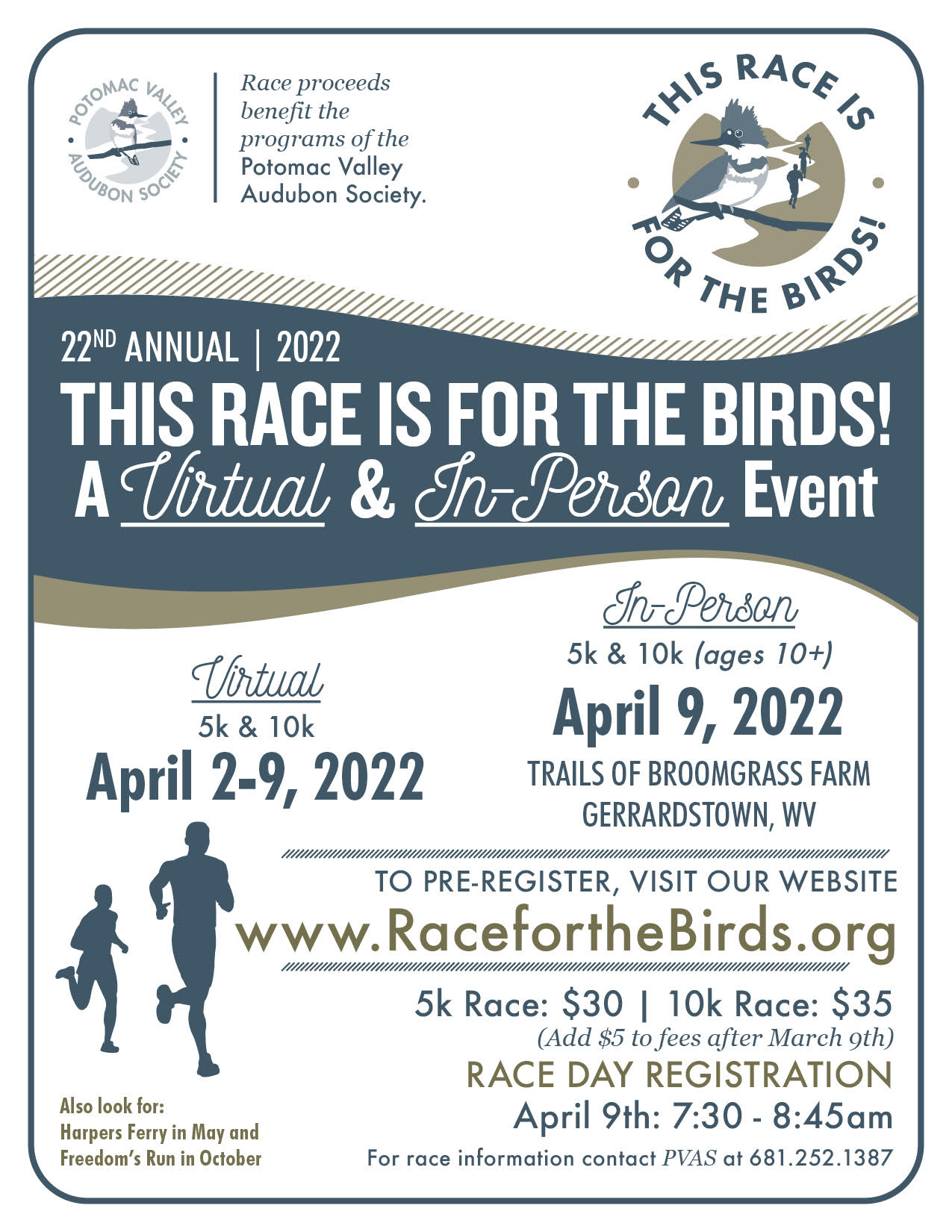 This Race is for the Birds! In-Person & Virtual 5K/10K Options